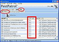 図5　実行中プラグラムの検査結果