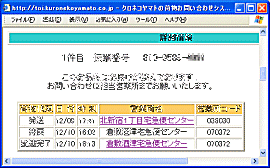 図3　宅急便(ヤマト運輸)の追跡結果