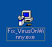 図4a 「Fix_VirusOnWinny.exe」のアイコンをダブルクリック