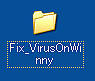 図表4b 現れた「Fix_VirusOnWinny」というフォルダアイコンをダブルクリック